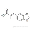 Ácido (E) -3- (1,3-benzodioxol-5-il) -2-metilprop-2-enóico CAS 40527-53-5